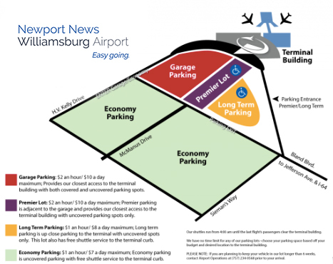 Newport News Airport Parking Map