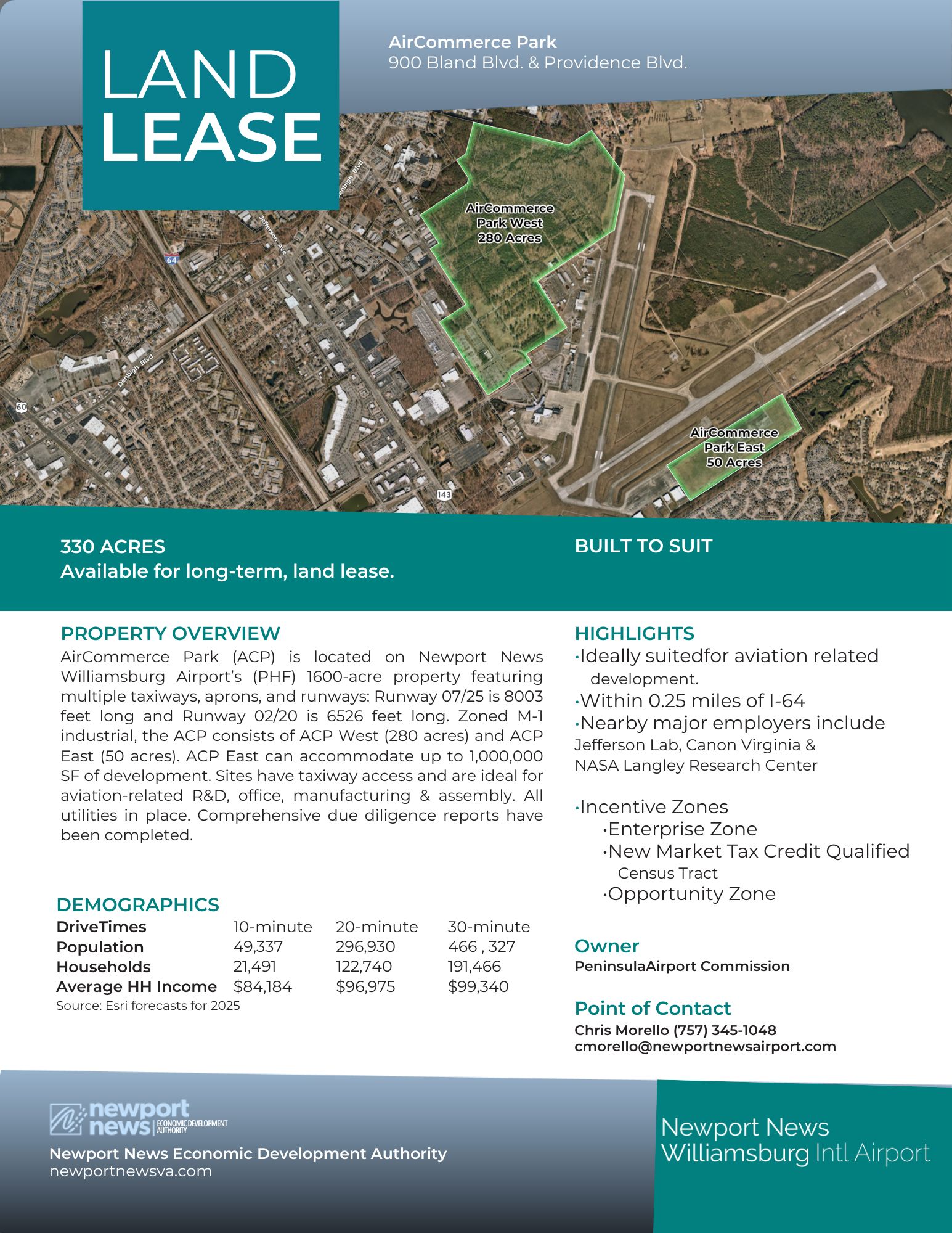 Air Commerce Park Land for Lease