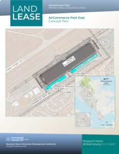 Aerial graphic of AirCommerce Park East for lease